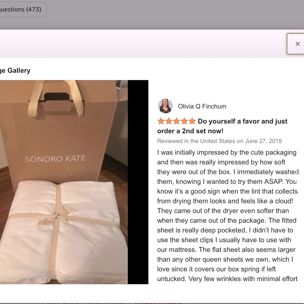 Bed Sheet Set (White, Full) - Picture 11 of 13